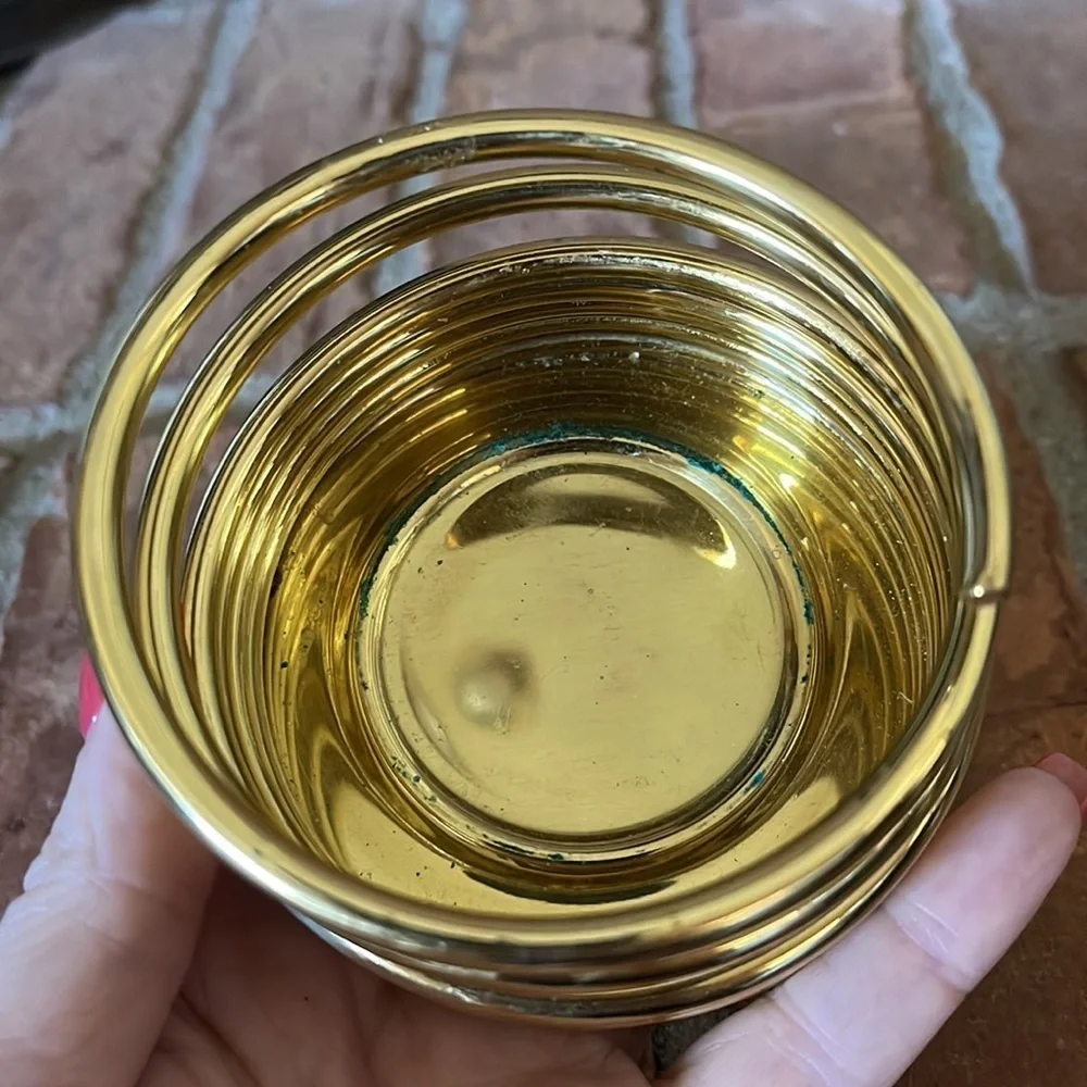 PartyLite Brass Spiral Pillar Holder